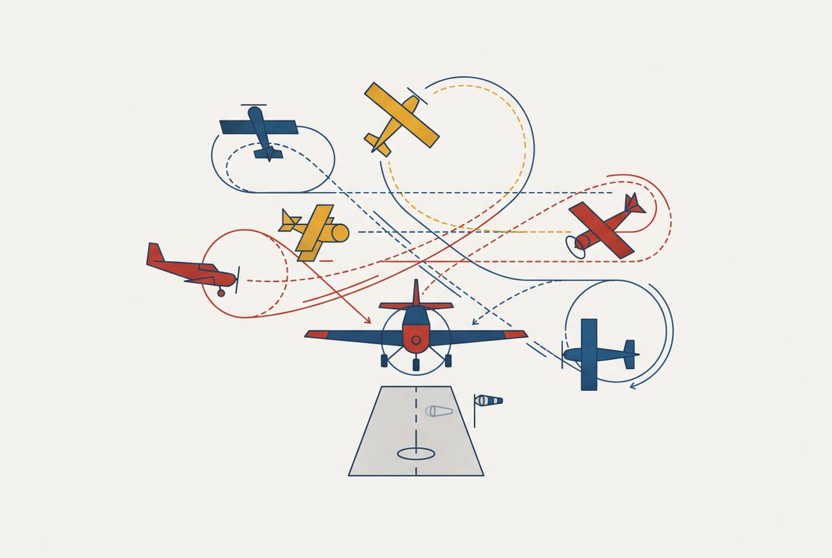 Cover illustration for “VFR Traffic Sequencing Problems Without a Tower”