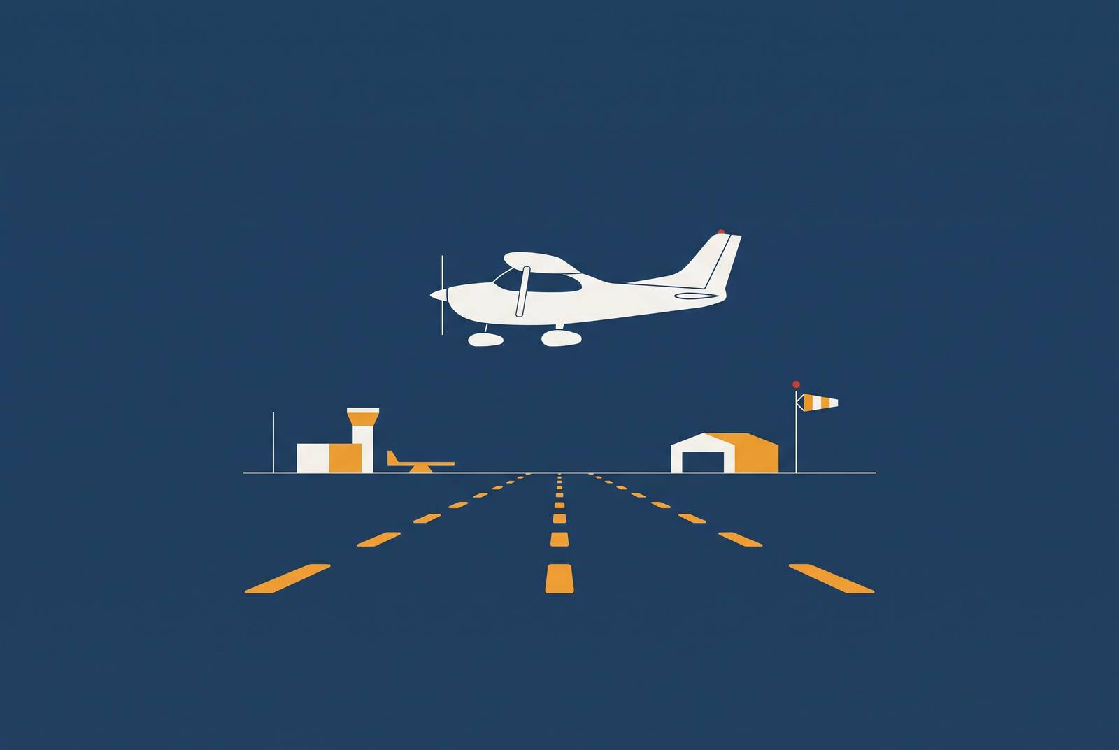 Cover illustration for “Night Operations Safety at Non-Towered Airports”