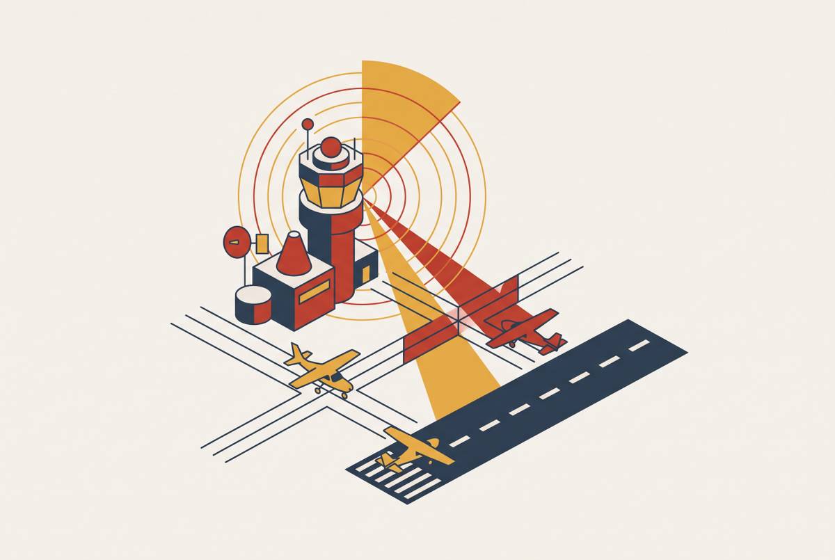Cover illustration for “Digital Tower Solutions for Runway Incursion Prevention at Small GA Airports”