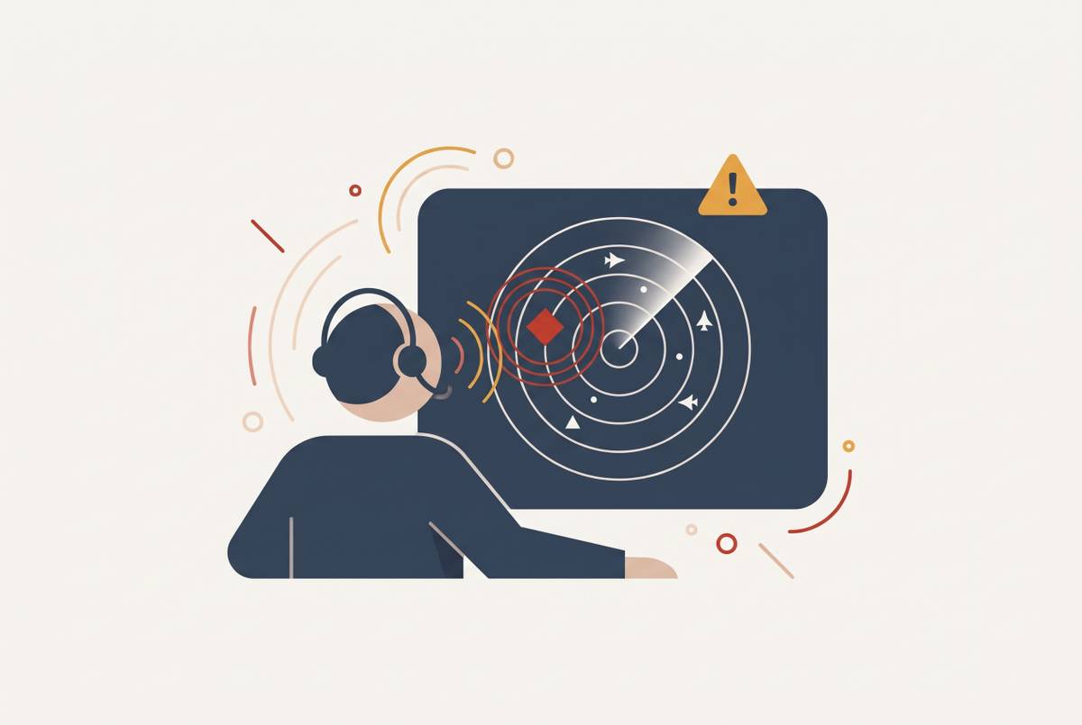Cover illustration for “Human Factors in Digital ATC Controller Displays and Alert Design”