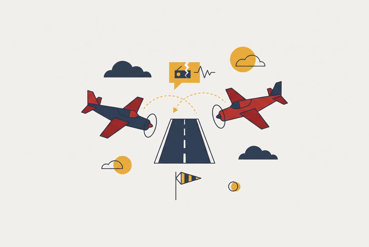 Cover illustration for “Near-Miss Reporting Gaps at Non-Towered Airports”