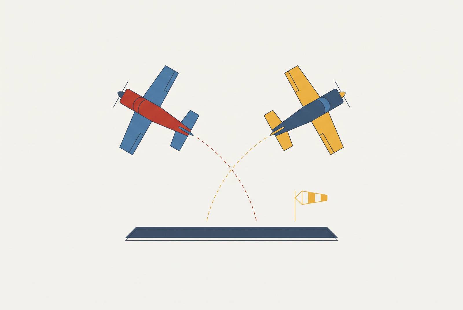 Cover illustration for “Midair Collision Risk Factors Specific to Non-Towered Airspace”