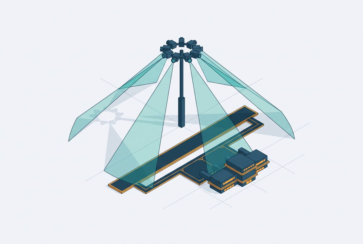Cover illustration for “Camera Array Design for Small Airport Coverage”