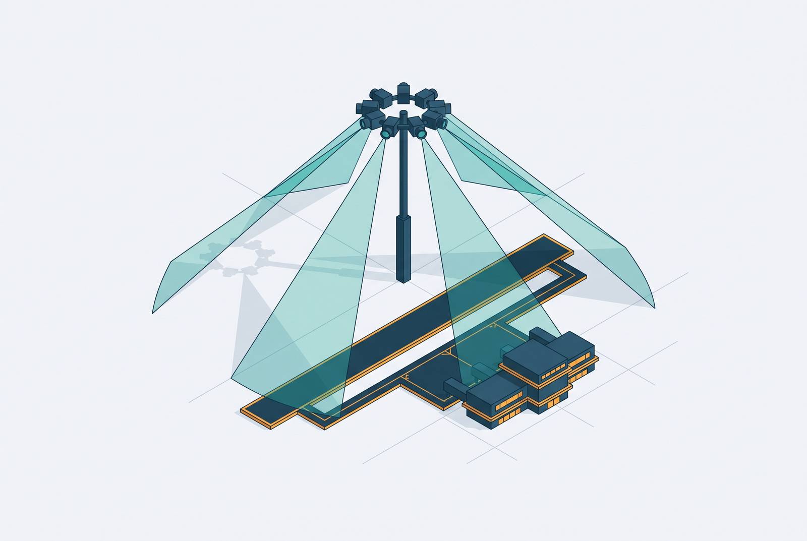 Cover illustration for “Camera Array Design for Small Airport Coverage”