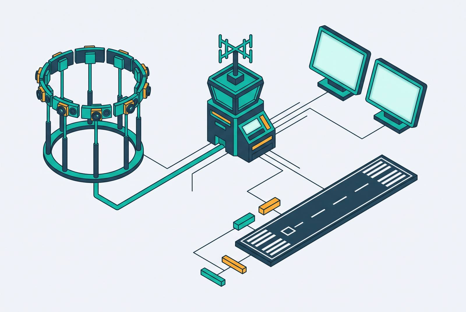 Cover illustration for “Digital Tower System Architecture for Uncontrolled Airports”