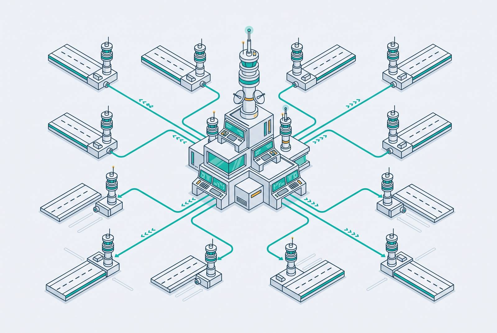 Cover illustration for “Scalable Multi-Airport Remote Tower Hub Design”