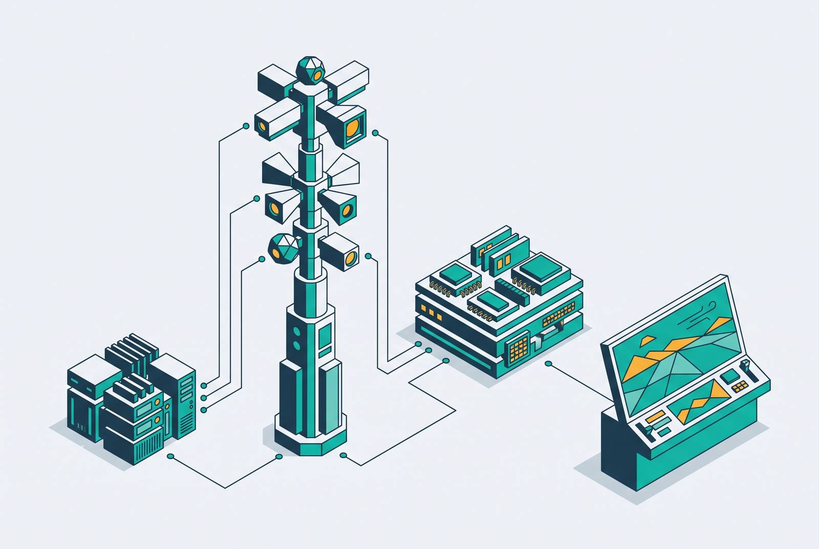 Cover illustration for “Edge Computing Architecture in Remote Tower Systems”