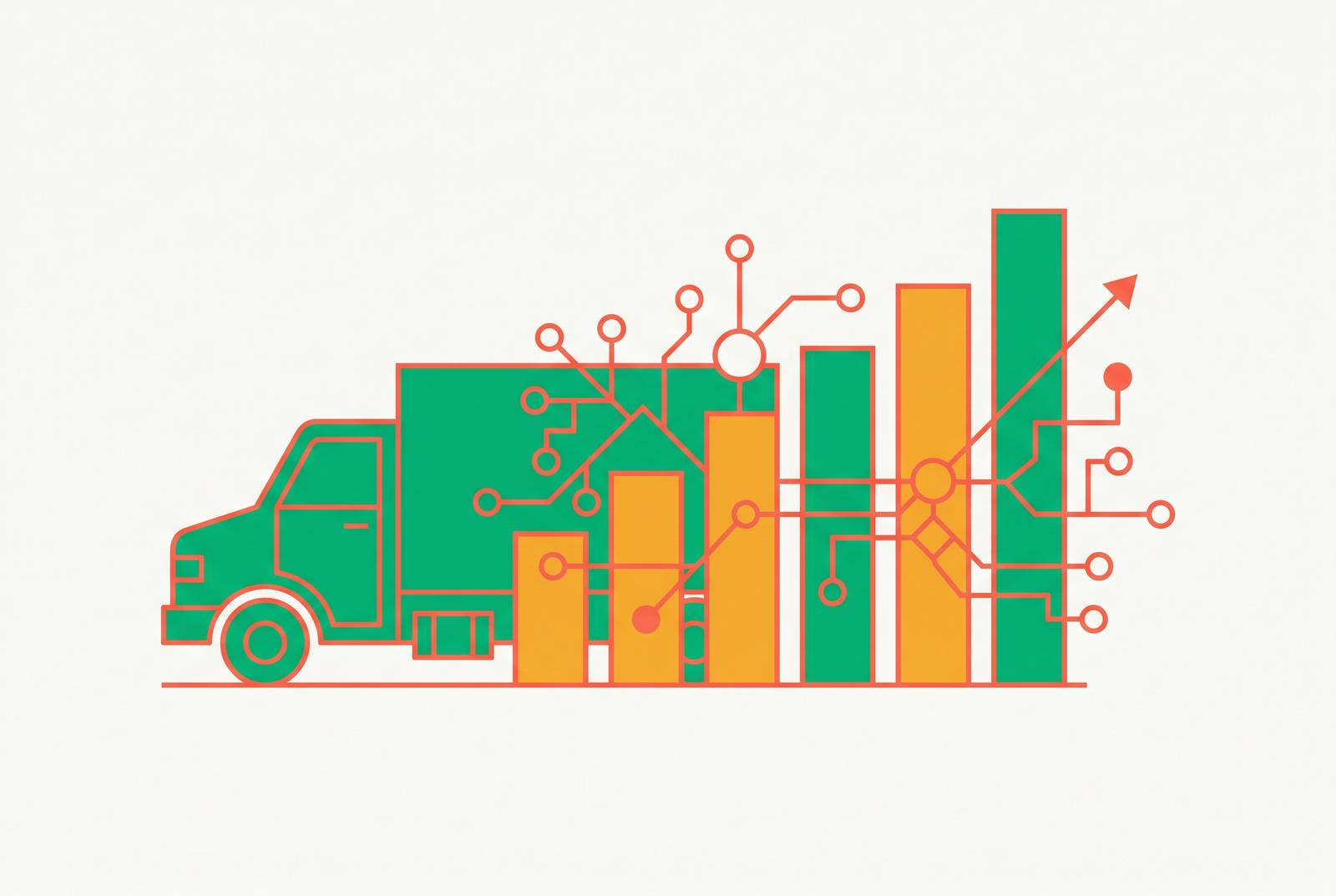 Cover illustration for “AI Automation ROI Benchmarks for Small Transportation and Logistics Businesses”