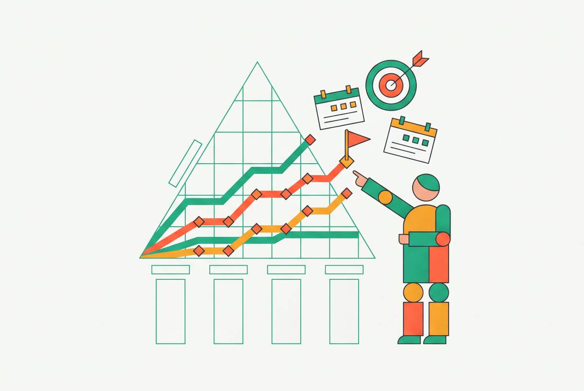 Cover illustration for “Milestone Trend Analysis for Small Business Quarterly Reviews”