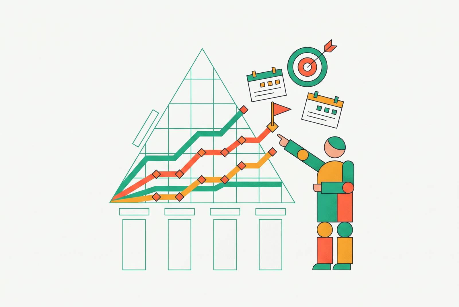 Cover illustration for “Milestone Trend Analysis for Small Business Quarterly Reviews”