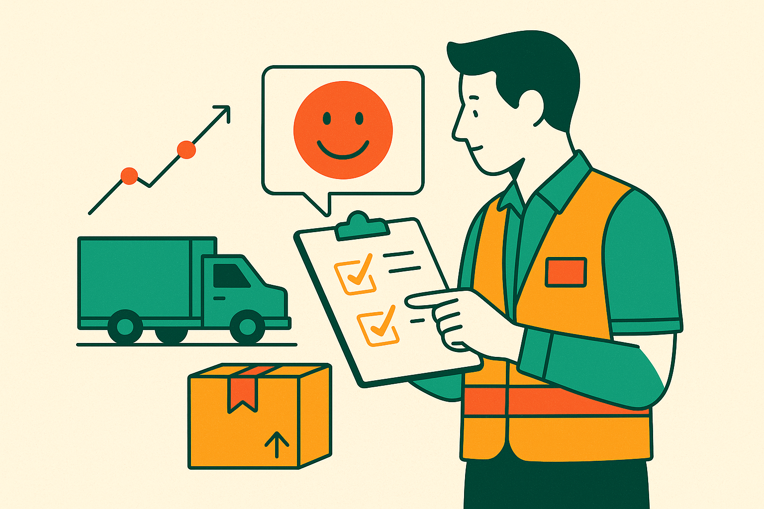 Cover illustration for “Tracking Client Satisfaction in Logistics and Freight SMBs”