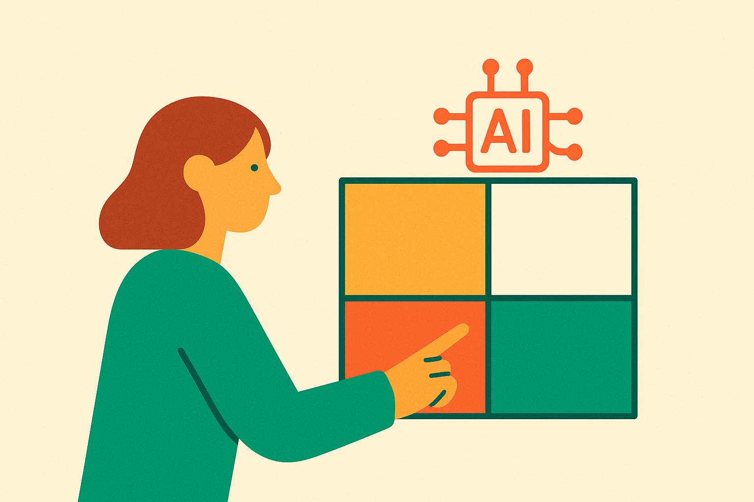 Cover illustration for “Using a Prioritization Matrix to Choose AI Projects in SMBs”