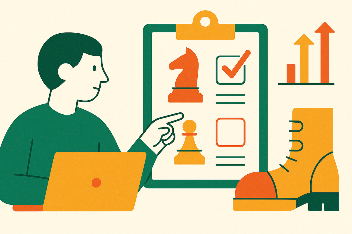 Cover illustration for “Define Strategic vs Tactical When Bootstrapped”