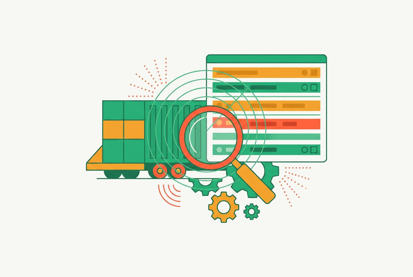 Cover illustration for “Freight Load Board Monitoring Automation for Small Brokerages”