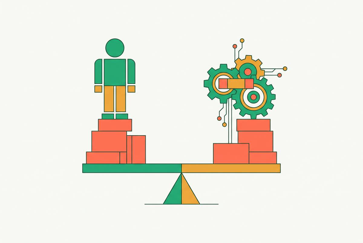 Cover illustration for “Cost of Hiring vs Cost of Automating for Small Business Operations”