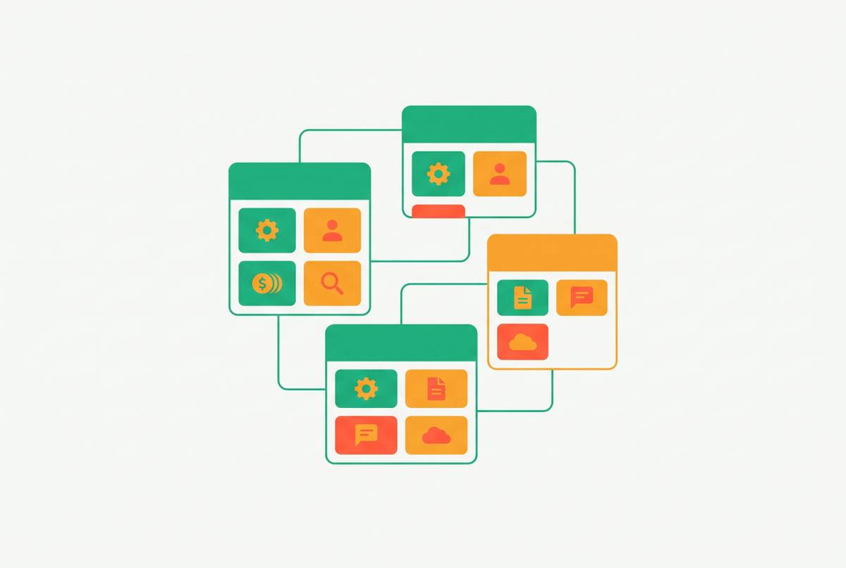 Cover illustration for “Business Capability Map for a Small Service Firm”