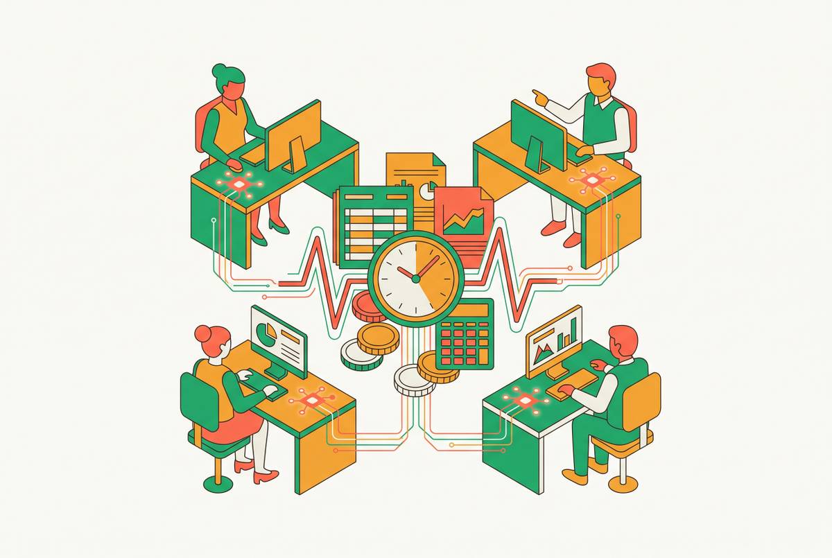Cover illustration for “Embedding AI Into the Daily Rhythms of a Sub-100-Staff Accounting Firm”