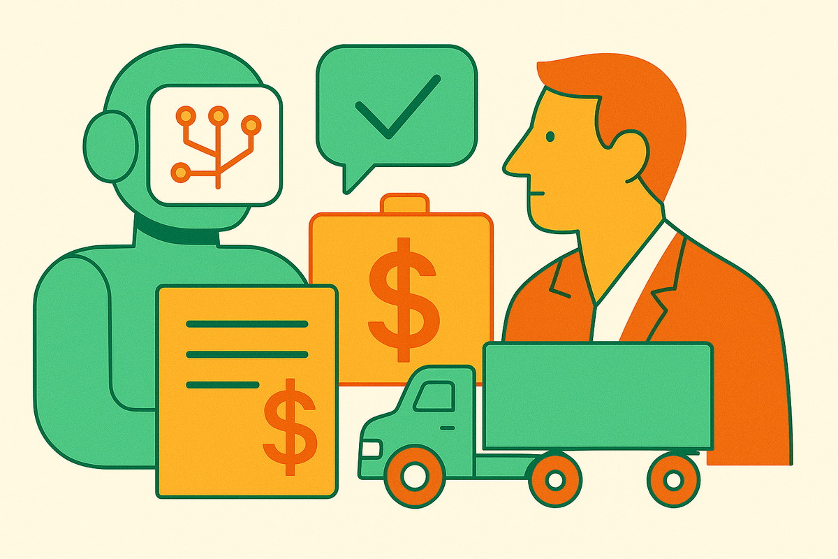 Cover illustration for “AI Carrier Rate Negotiation Workflow for Small Freight Brokerages”