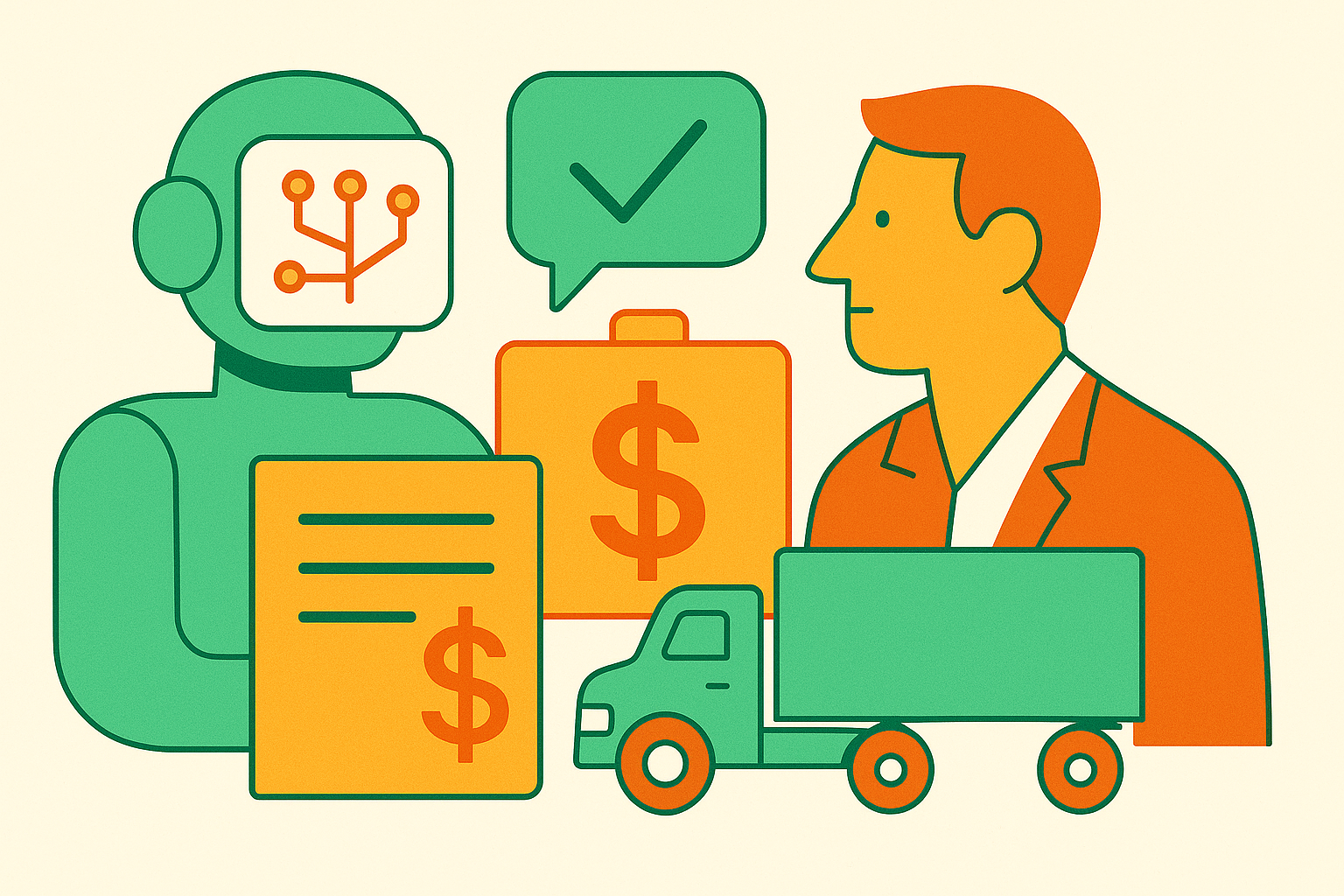 Cover illustration for “AI Carrier Rate Negotiation Workflow for Small Freight Brokerages”
