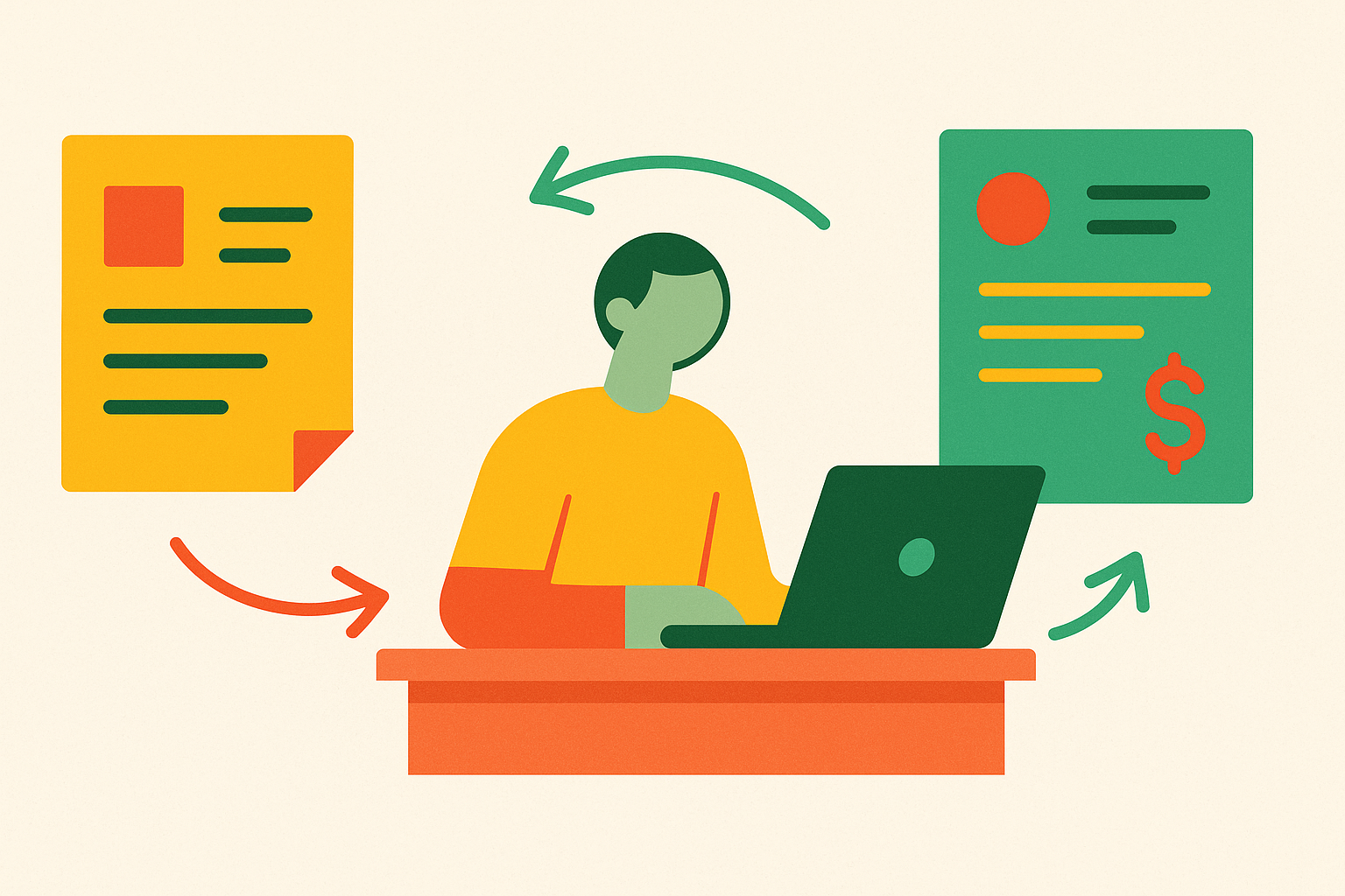 Cover illustration for “Purchase Order vs Invoice Workflow in Small Service Firms”
