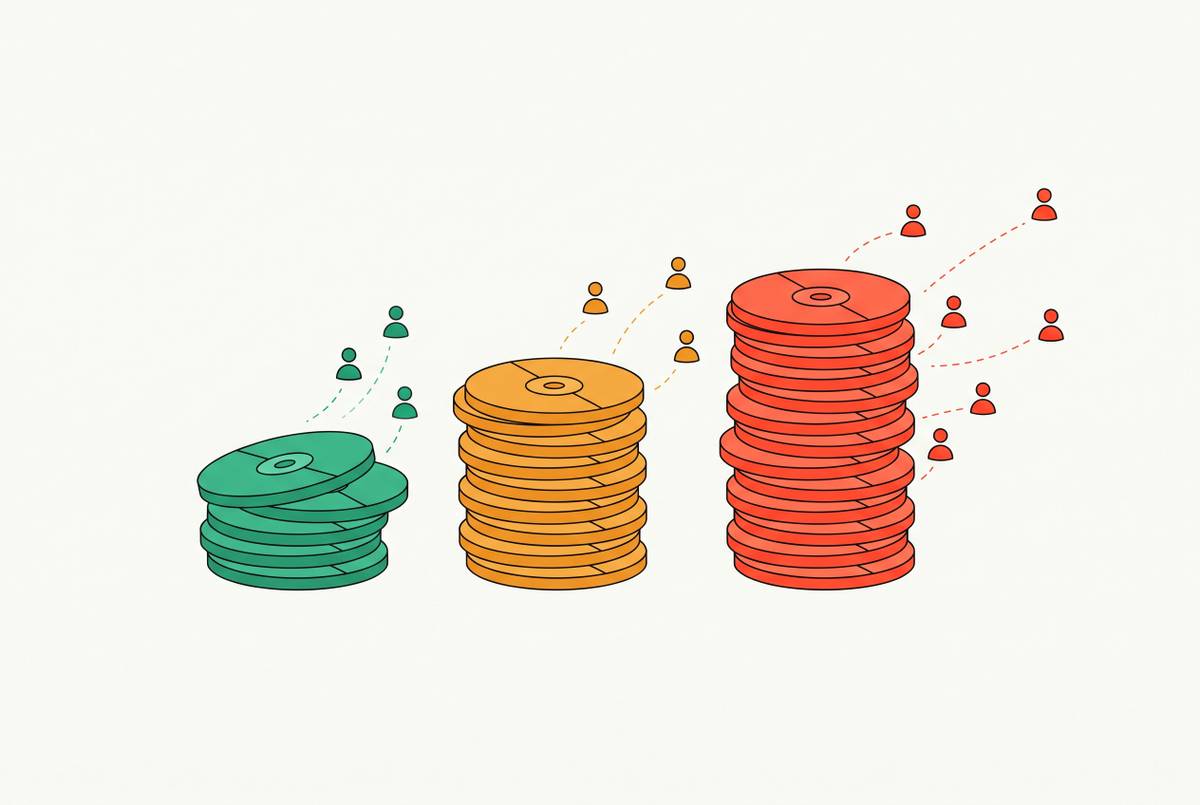 Cover illustration for “Royalty Accounting Client Churn Patterns by Catalog Size”