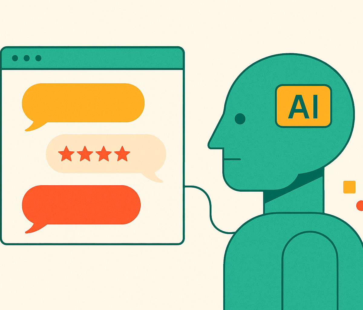 Cover illustration for “Using AI to Analyze Customer Feedback at Small Scale”