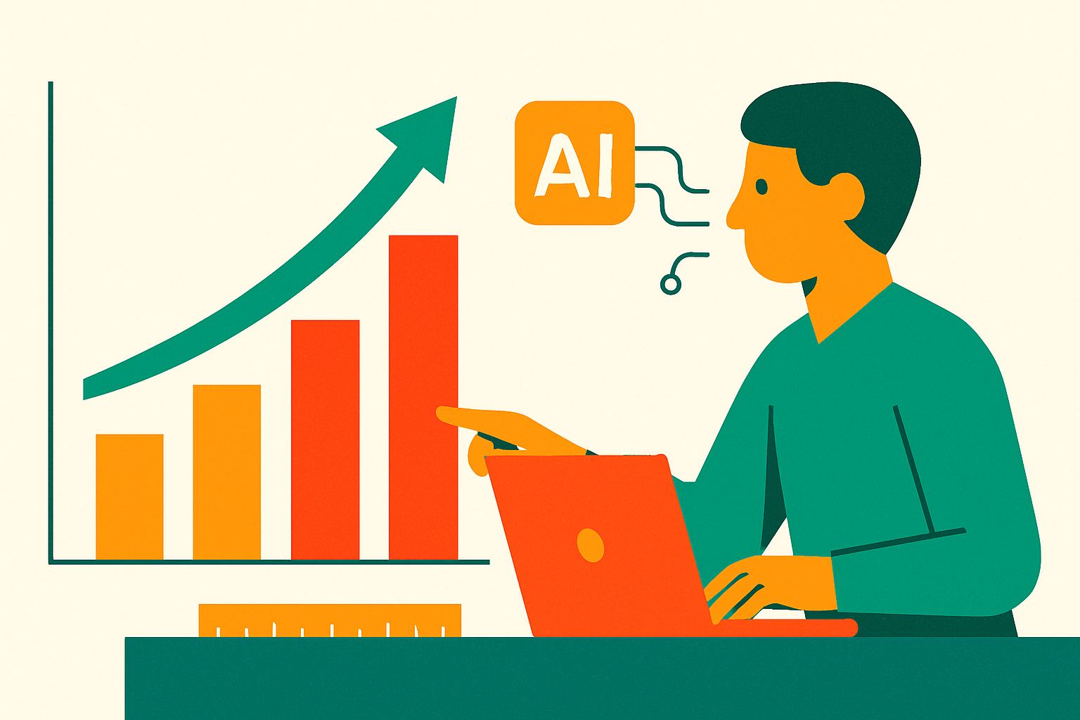 Cover illustration for “Measuring ROI on an AI Investment for a Small Business”