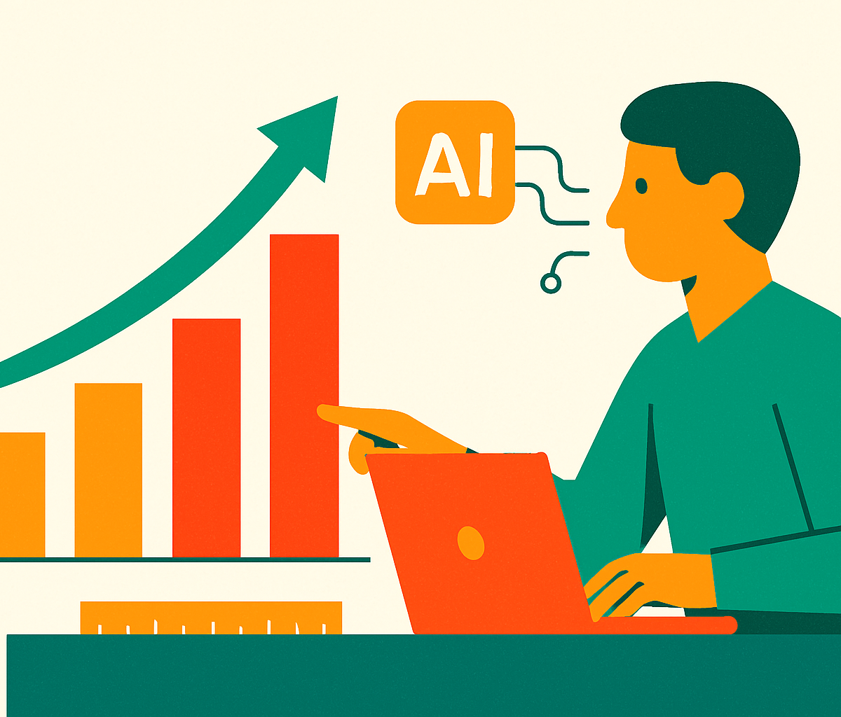 Cover illustration for “Measuring ROI on an AI Investment for a Small Business”