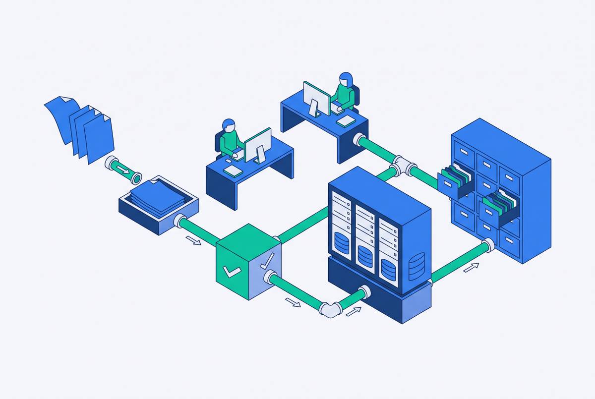 Cover illustration for “W-9 and W-8 Collection Workflows for Enterprise AR Teams”