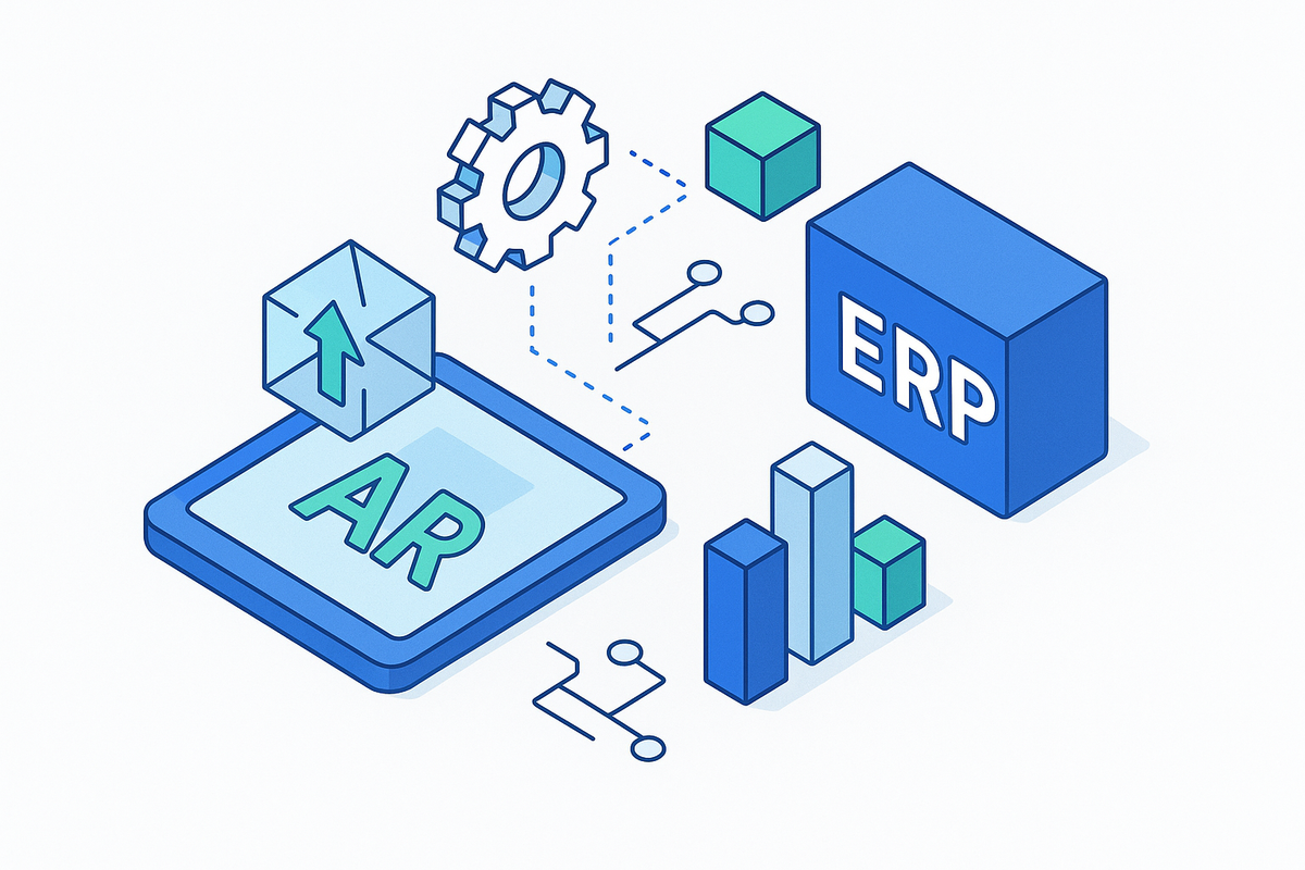 Cover illustration for “Integrating AR Automation with ERP Systems”