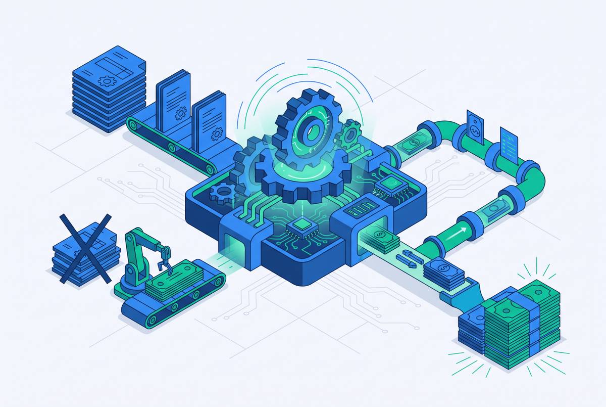 Cover illustration for “accounts receivable automation tools that eliminate manual collections work”