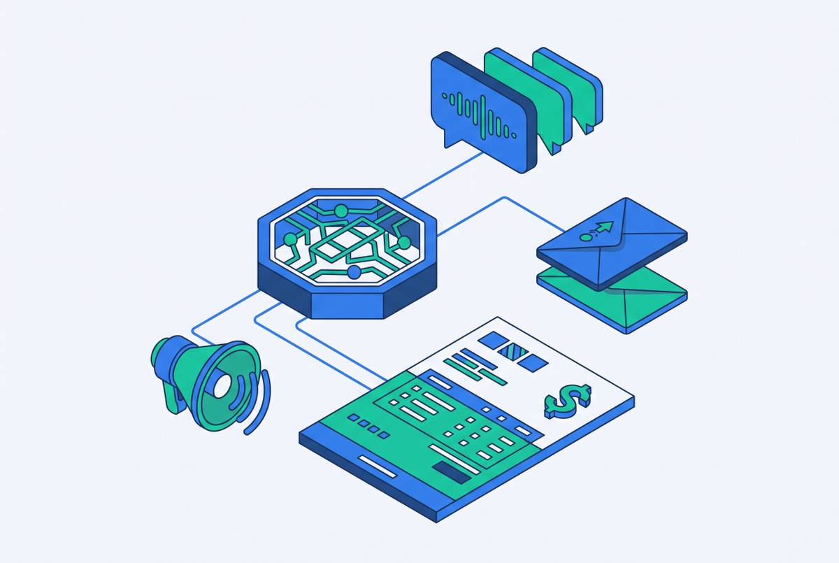Cover illustration for “Generative AI in AR Collections Communication”