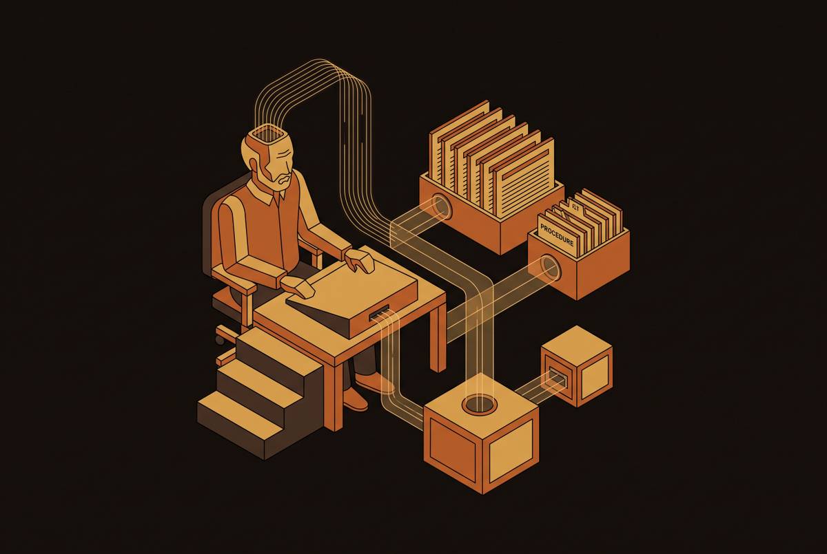 Cover illustration for “Extracting Tacit Knowledge From Retiring Subject Matter Experts”