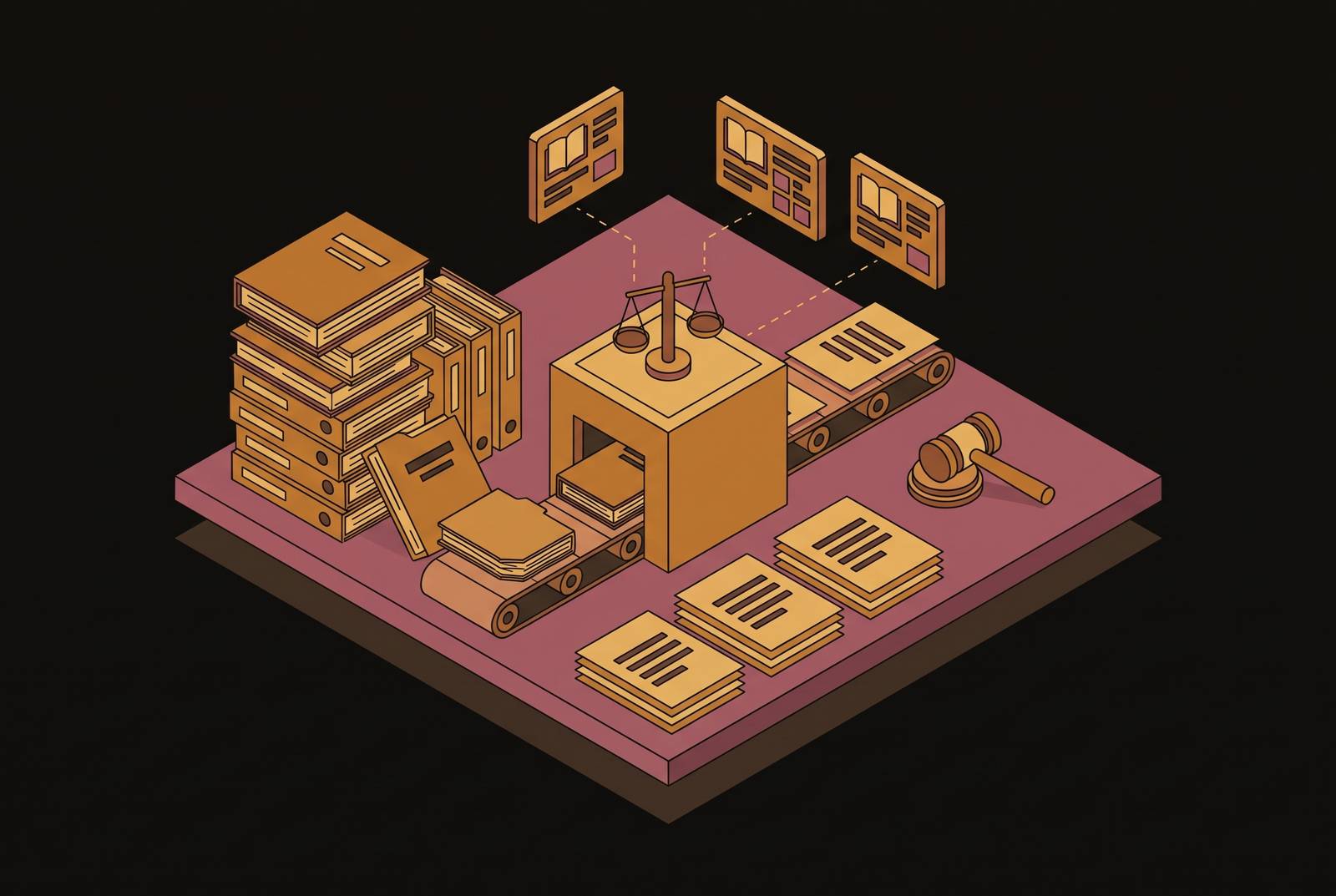 Cover illustration for “Legal Case Briefing Automation for High-Volume Practice Groups”