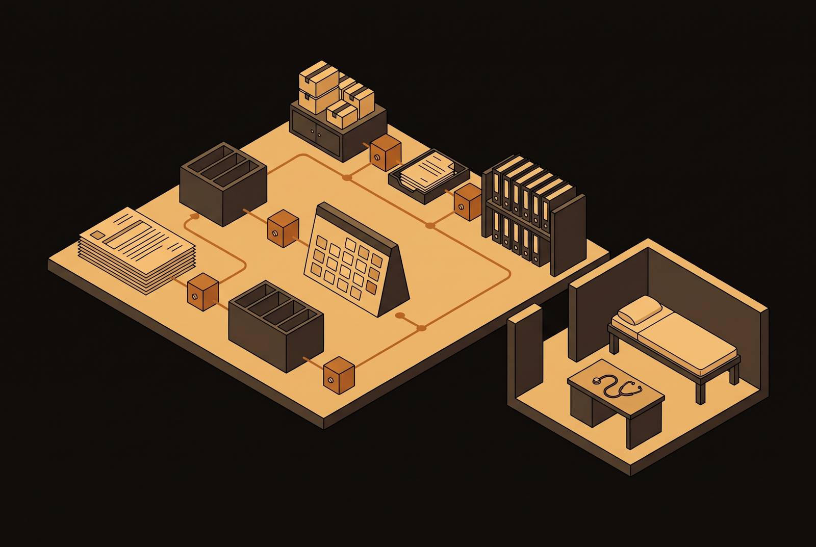 Cover illustration for “Healthcare Operational Workflow Automation Outside Clinical Decisions”