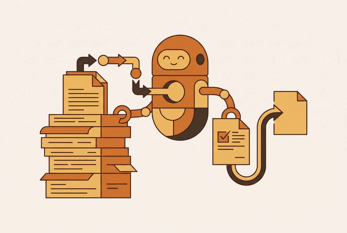 Cover illustration for “AI Agent Automation of Legal Case Briefing”