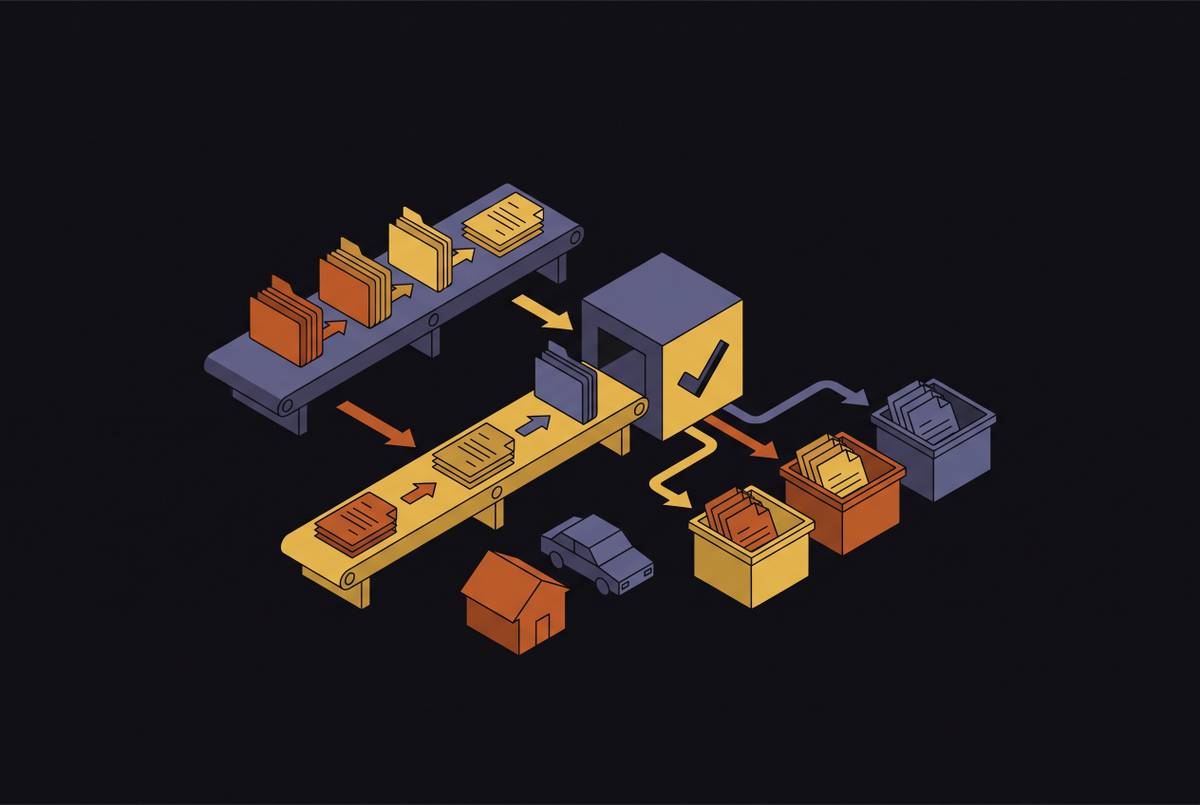 Cover illustration for “End-to-End Claims Triage Agents in Property and Casualty Insurance”