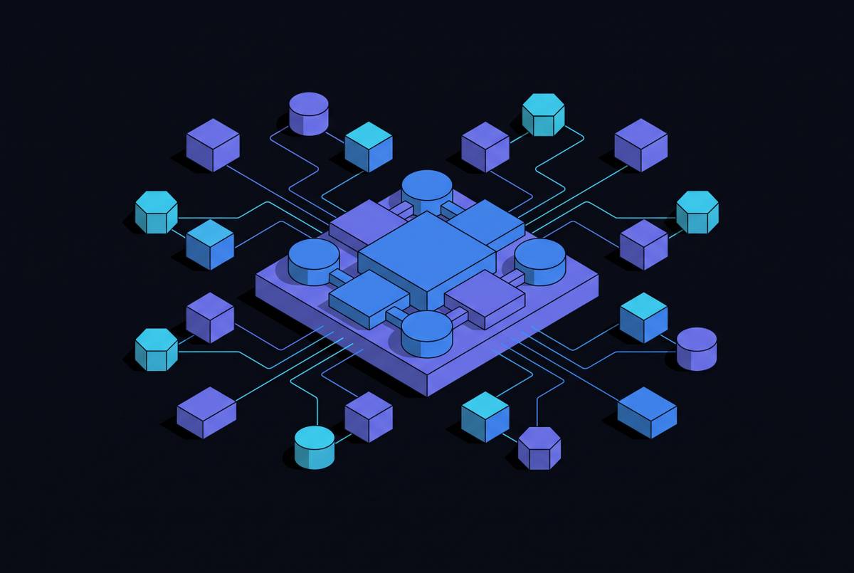 Cover illustration for “enterprise AI control planes for multi-agent workflows”