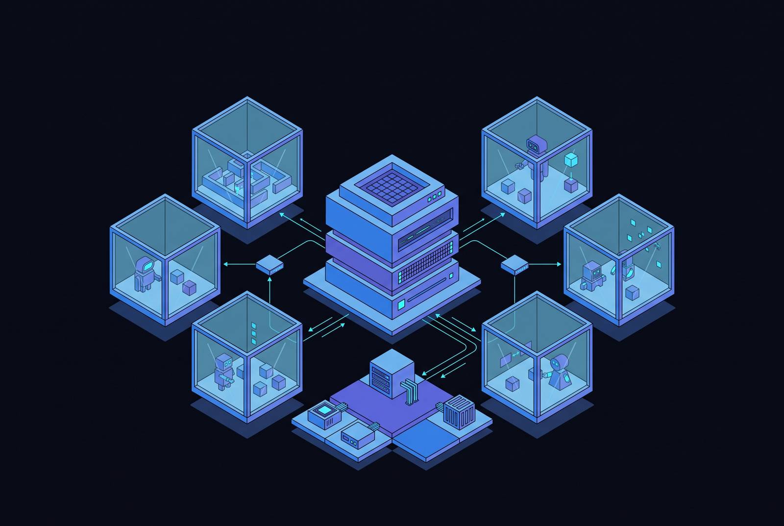 Cover illustration for “AI Agent Sandbox Environments for Enterprise Testing”
