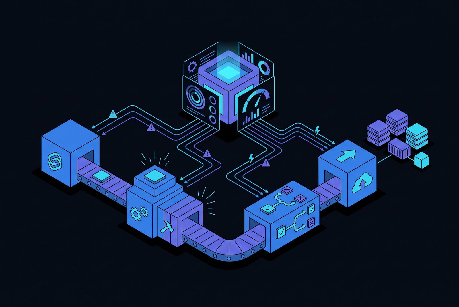 Cover illustration for “AI Coding Agent Monitoring in Enterprise CI/CD Pipelines”