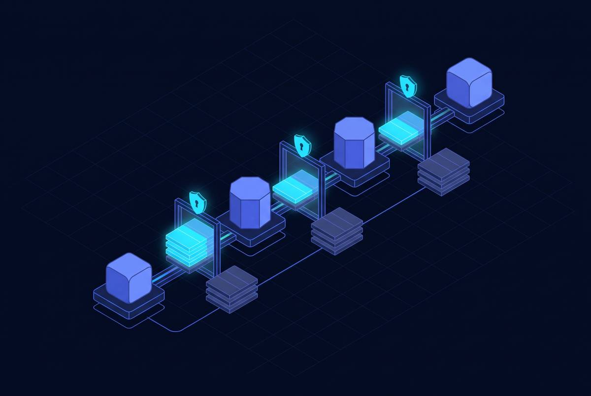 Cover illustration for “Row-Level Security Enforcement at Every Agent Hop in Enterprise Pipelines”