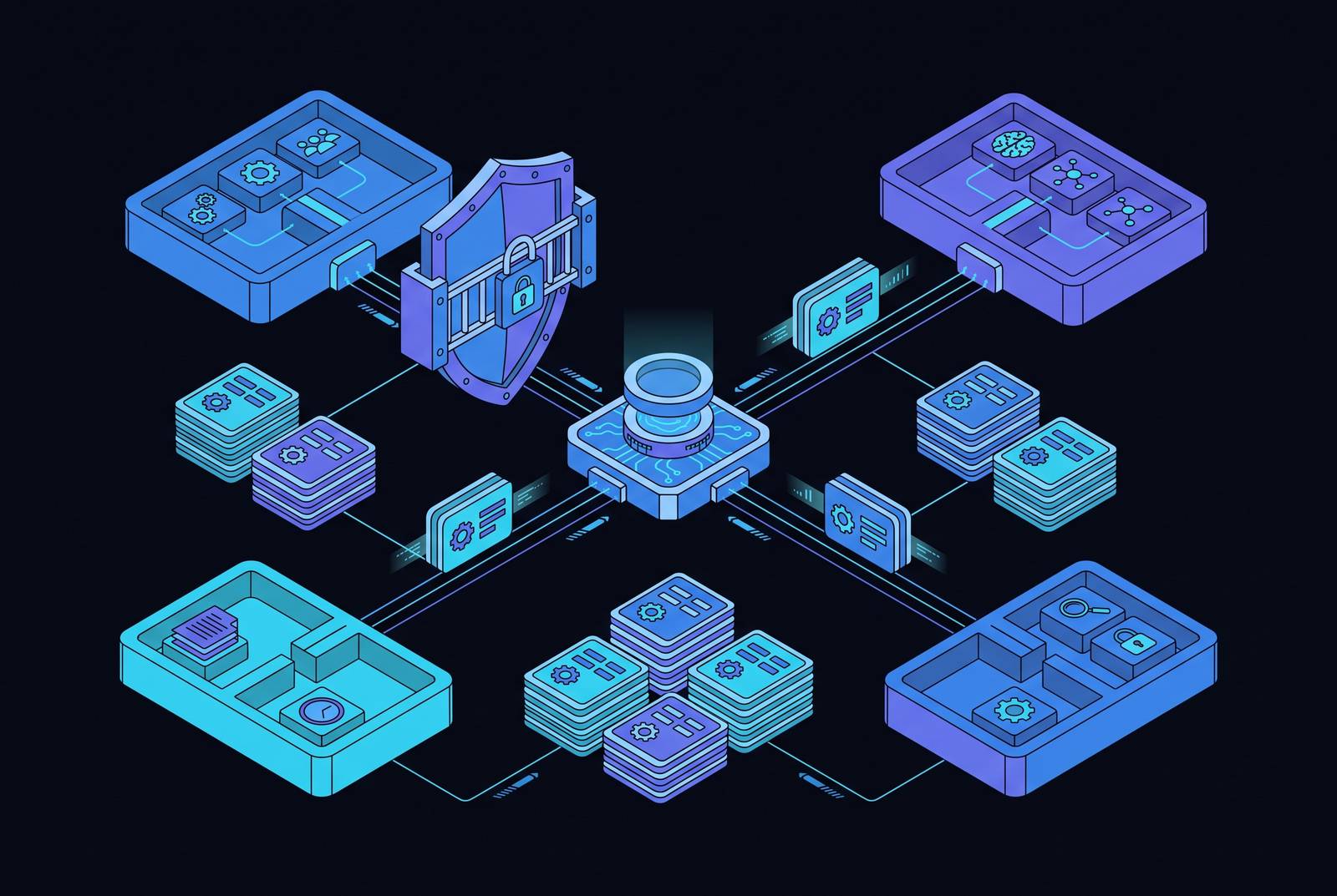 Cover illustration for “tools for governed AI skill sharing across enterprise teams”