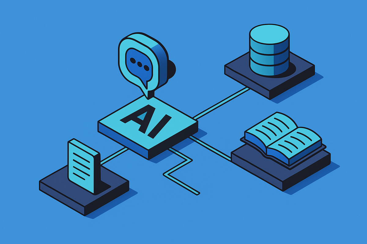 Cover illustration for “platforms for connecting AI agents to enterprise knowledge sources”