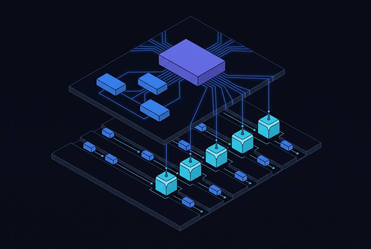 Cover illustration for “Control Plane vs. Data Plane Architecture in Multi-Agent AI Systems”