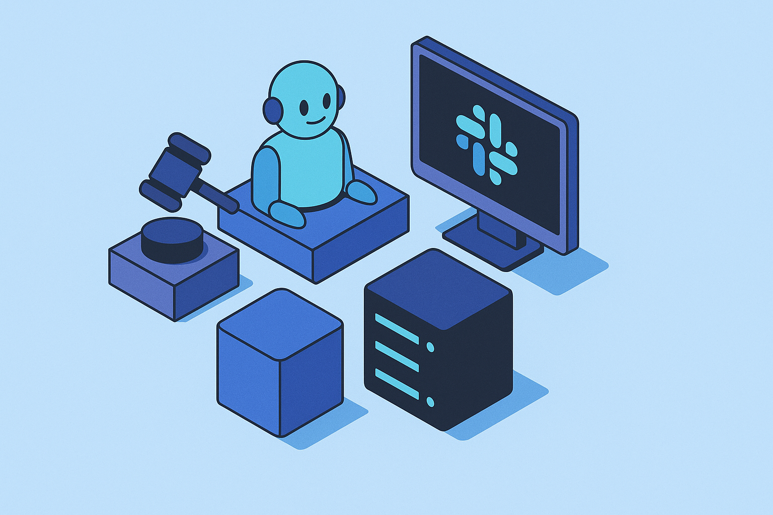 Cover illustration for “Governed AI Assistants for Enterprise Slack Deployments”