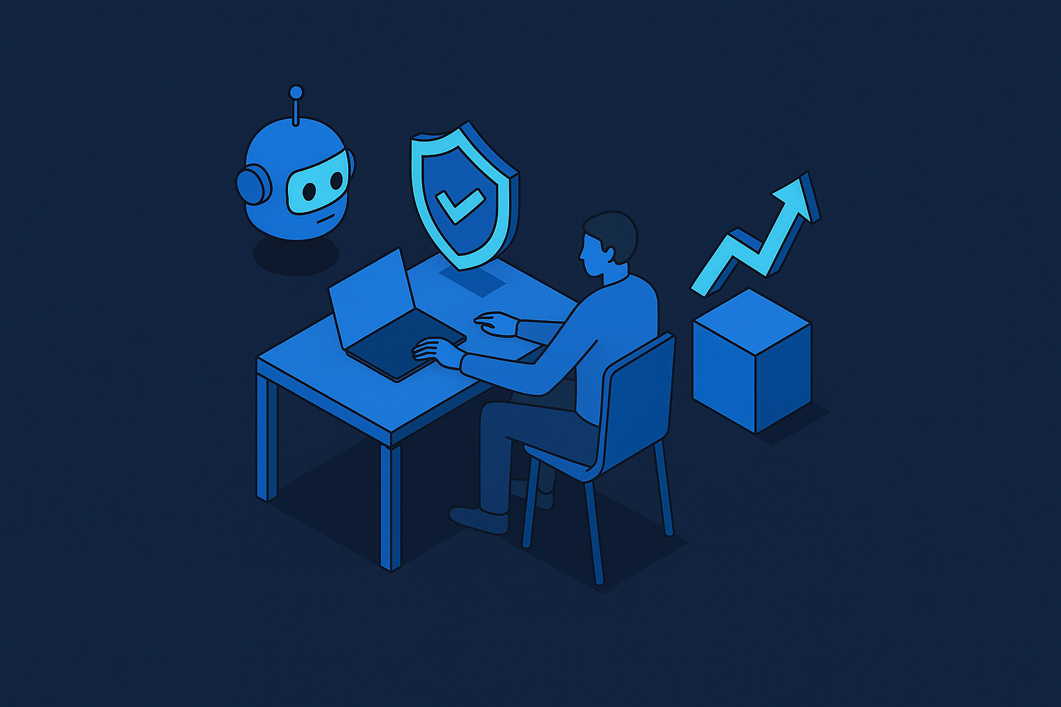 Cover illustration for “Employee Trust and Resistance as AI Productivity Barriers”