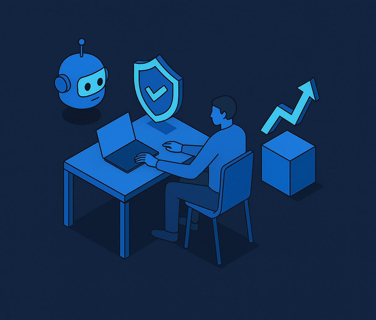 Cover illustration for “Employee Trust and Resistance as AI Productivity Barriers”