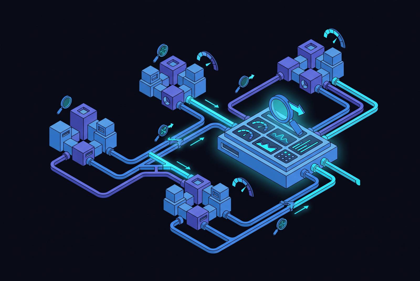 Cover illustration for “Observability and Debugging in Multi-Agent Systems”