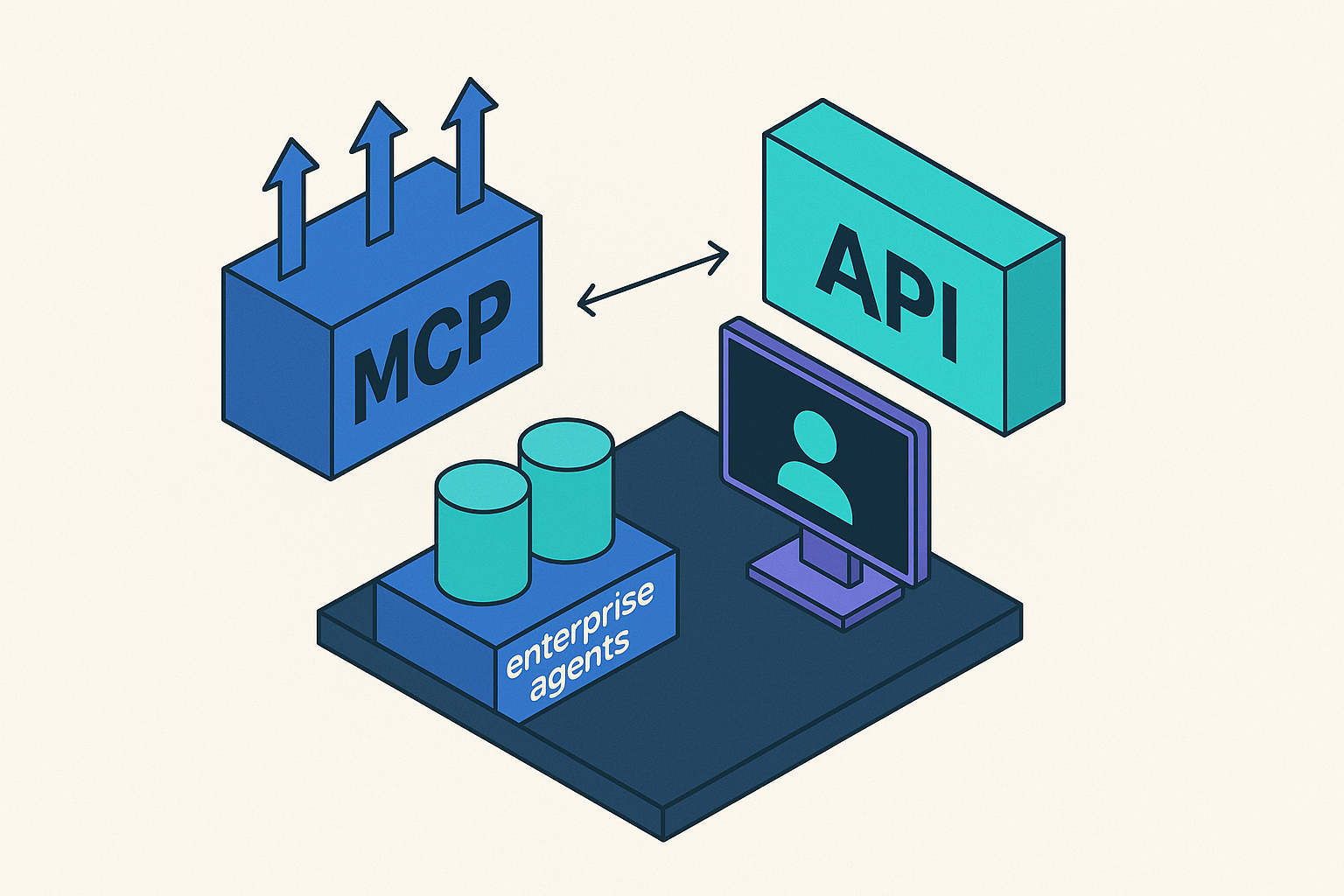 Cover illustration for “MCP vs API for Enterprise Agent Integrations”