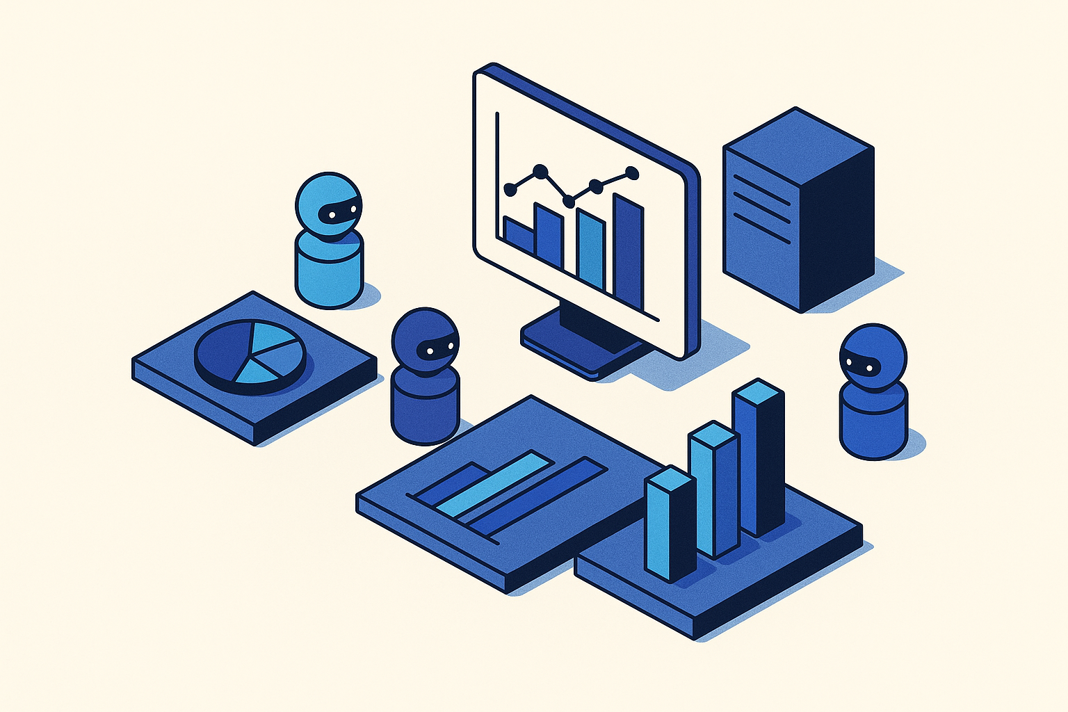 Cover illustration for “Benchmarking Multi-Agent System Performance in Enterprise Settings”